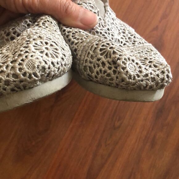 Toms Gray lace espadrilles size 8 - Picture 4 of 8